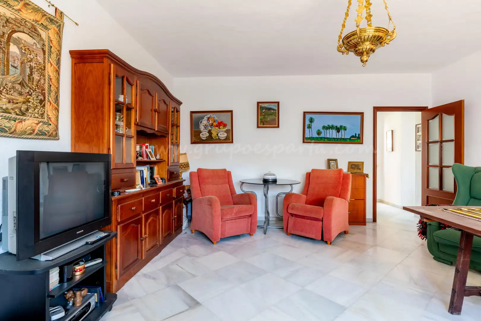 Sala de estar de Casa o chalet en venta en Villanueva del Ariscal con Aire acondicionado, Calefacción y Jardín privado