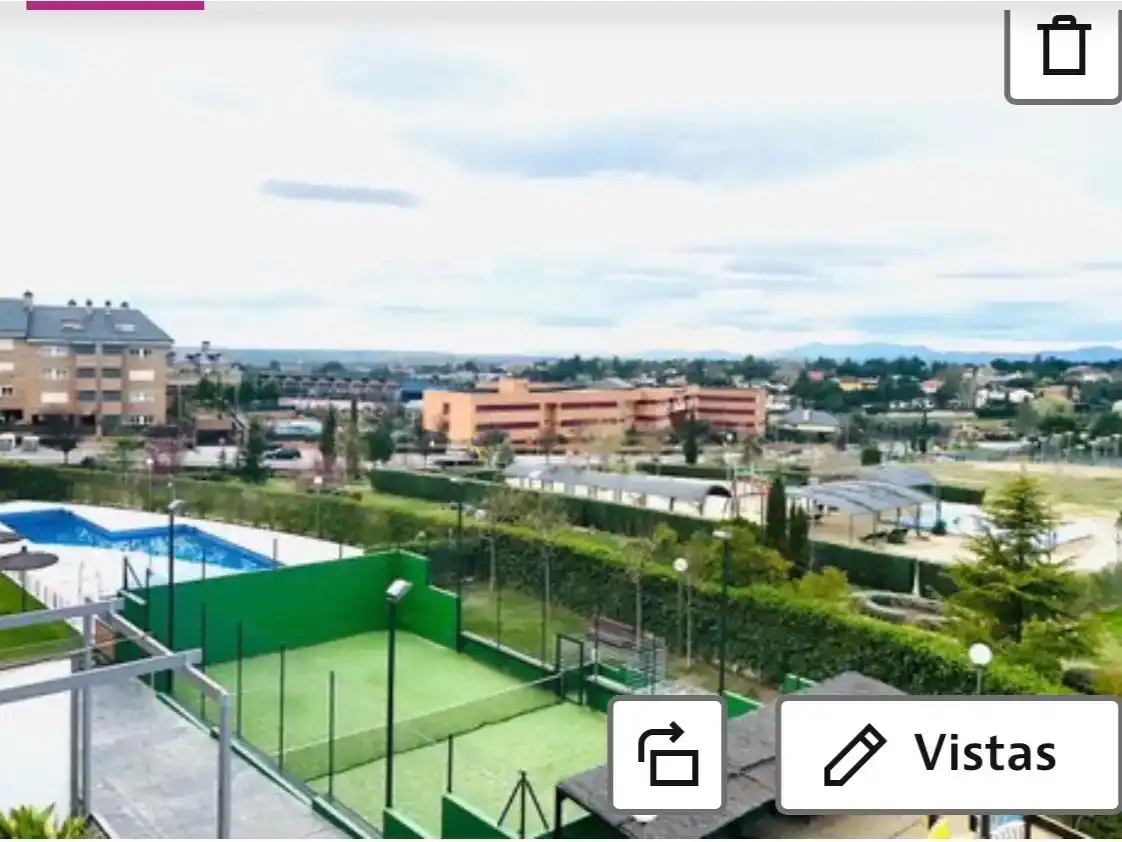 Außenansicht von Wohnung zur Miete in Boadilla del Monte mit Klimaanlage, Schwimmbad und Balkon