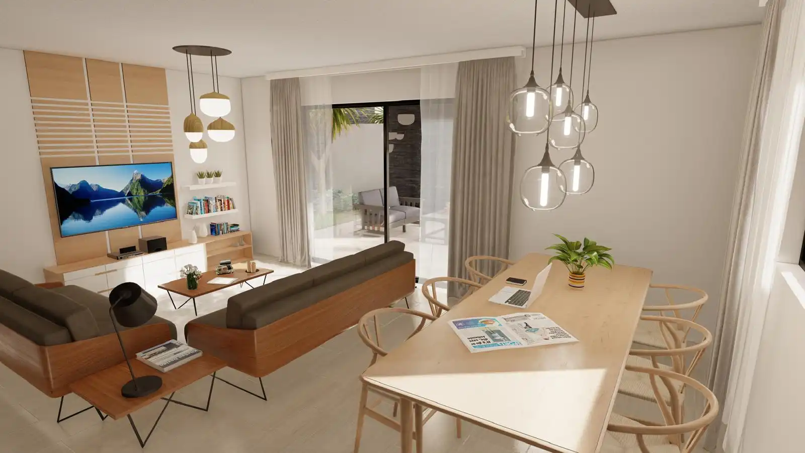 Sala de estar de Casa adosada en venta en Huércal de Almería con Jardín privado y Terraza