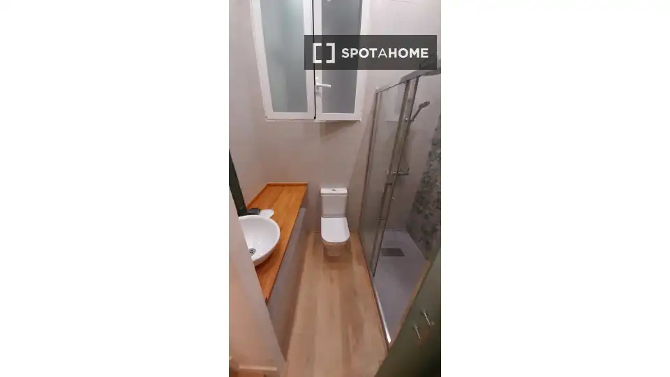 Bathroom of Apartments for share in Madrid  with Air Conditioner, Heating and Terrace