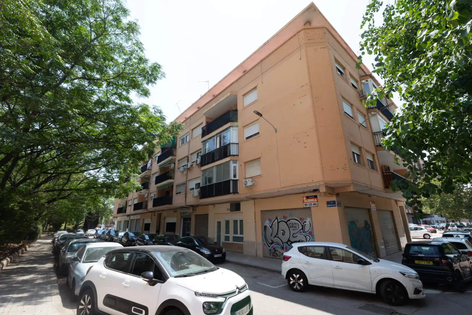 Außenansicht von Wohnungen zur Miete in Valencia mit Klimaanlage, Heizung und Parkett