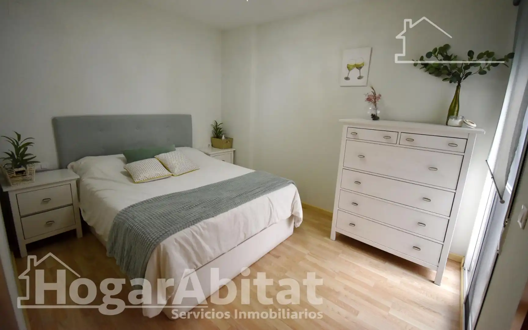 Schlafzimmer von Wohnung zum Verkauf in Burriana / Borriana mit Parkett, Möbliert und Balkon