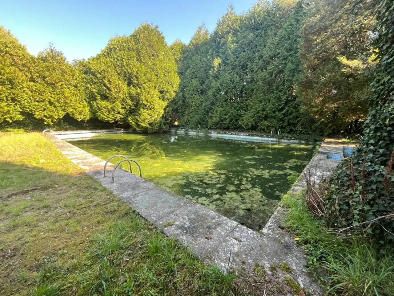 Swimming pool of Houses for sale in Santiago de Compostela   with Heating, Private garden and Parquet flooring