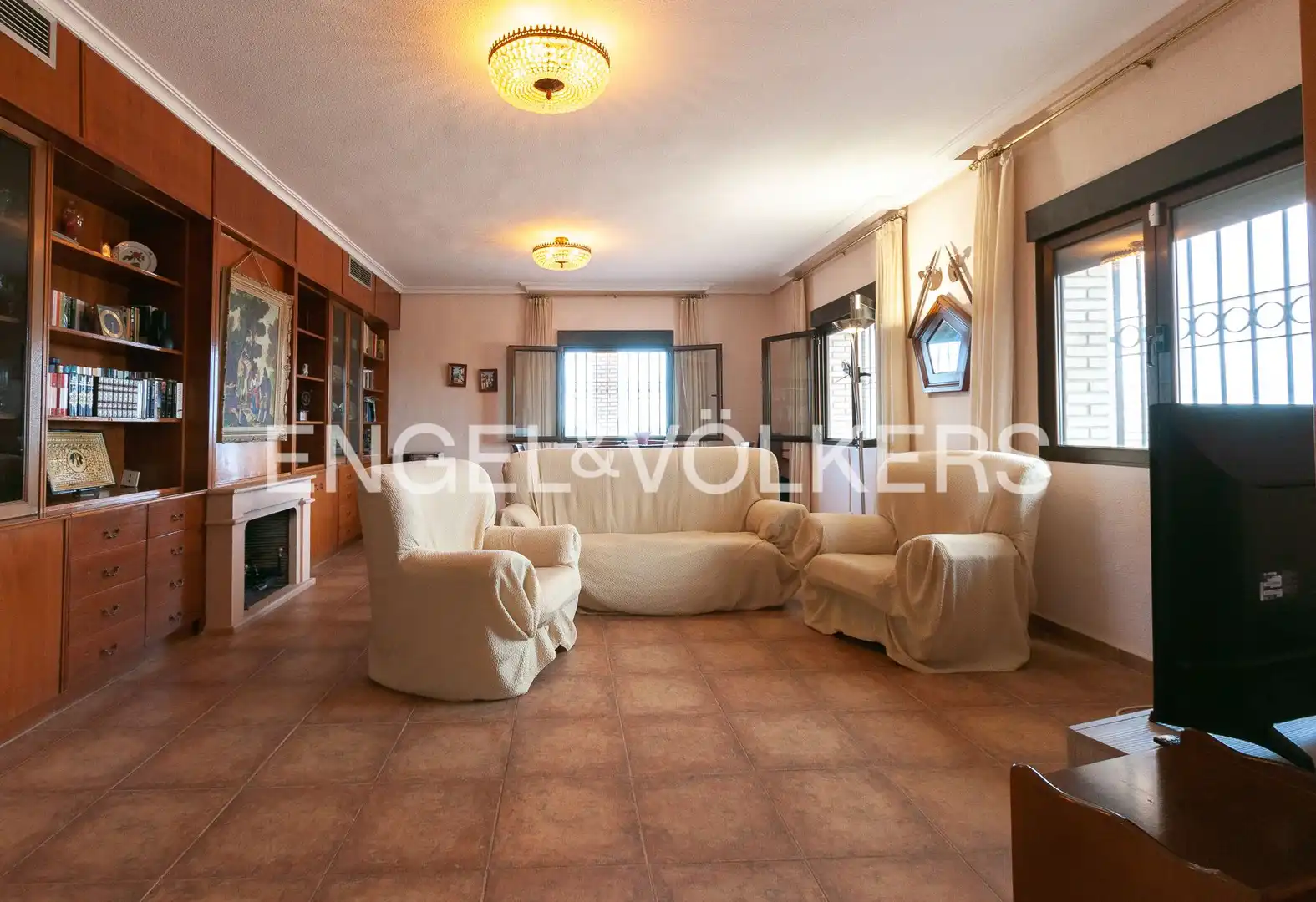 Sala de estar de Finca rústica en venta en Los Montesinos con Aire acondicionado, Calefacción y Piscina