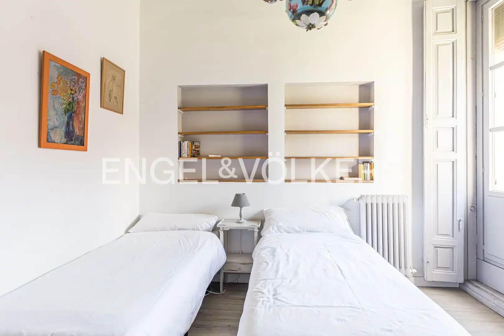 Schlafzimmer von Wohnung zur Miete in Madrid mit Klimaanlage, Heizung und Abstellraum