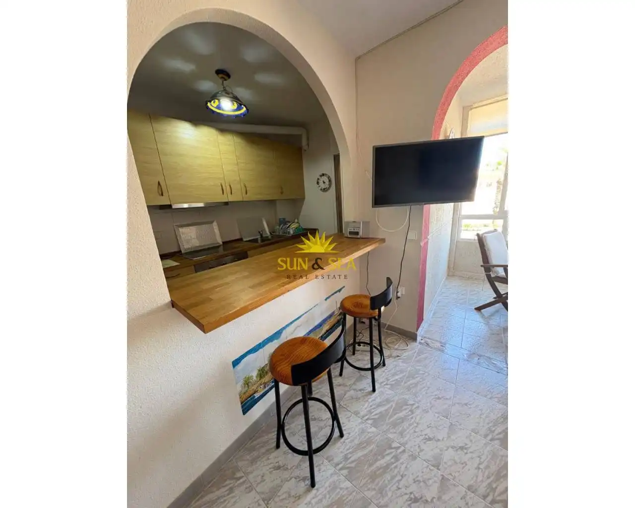 Küche von Maisonette zur Miete in La Manga del Mar Menor mit Heizung, Terrasse und Schwimmbad