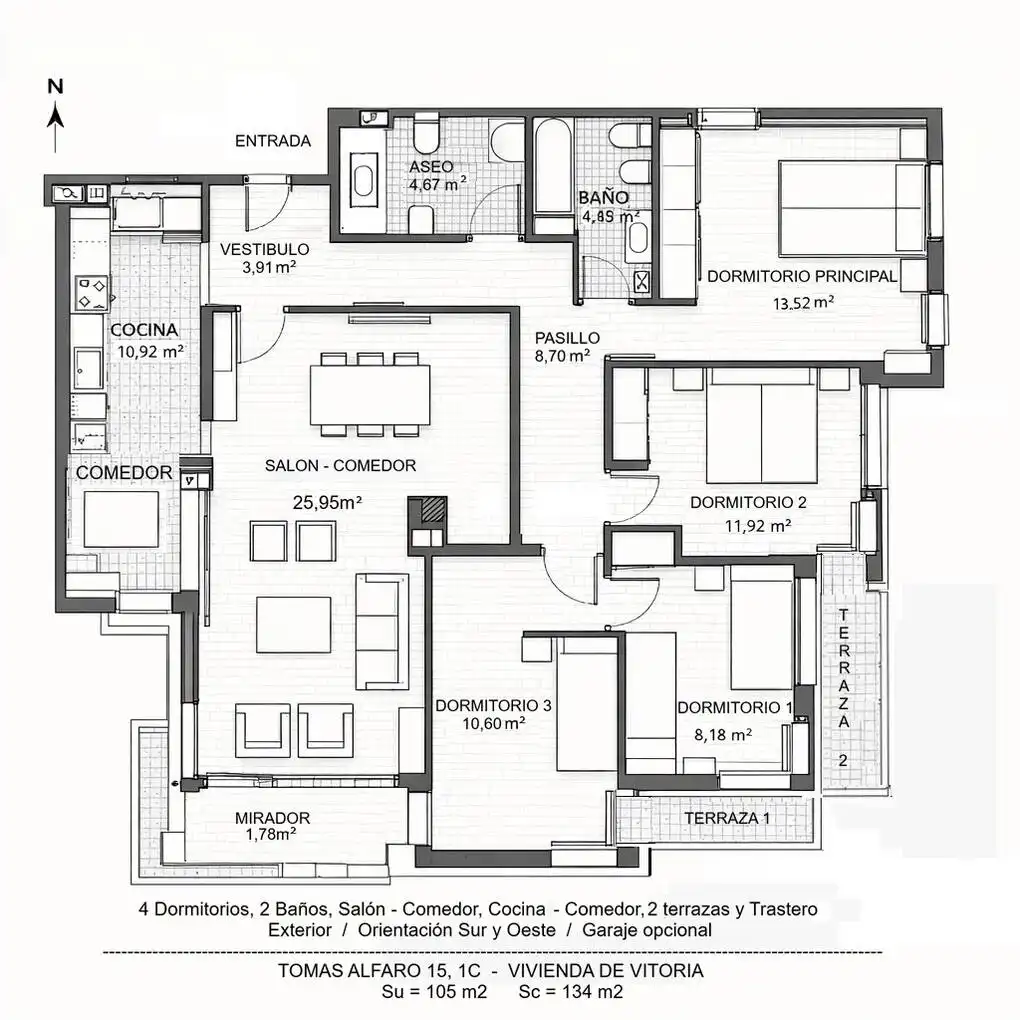 Wohnung zum Verkauf in Vitoria - Gasteiz mit Heizung, Terrasse und Abstellraum
