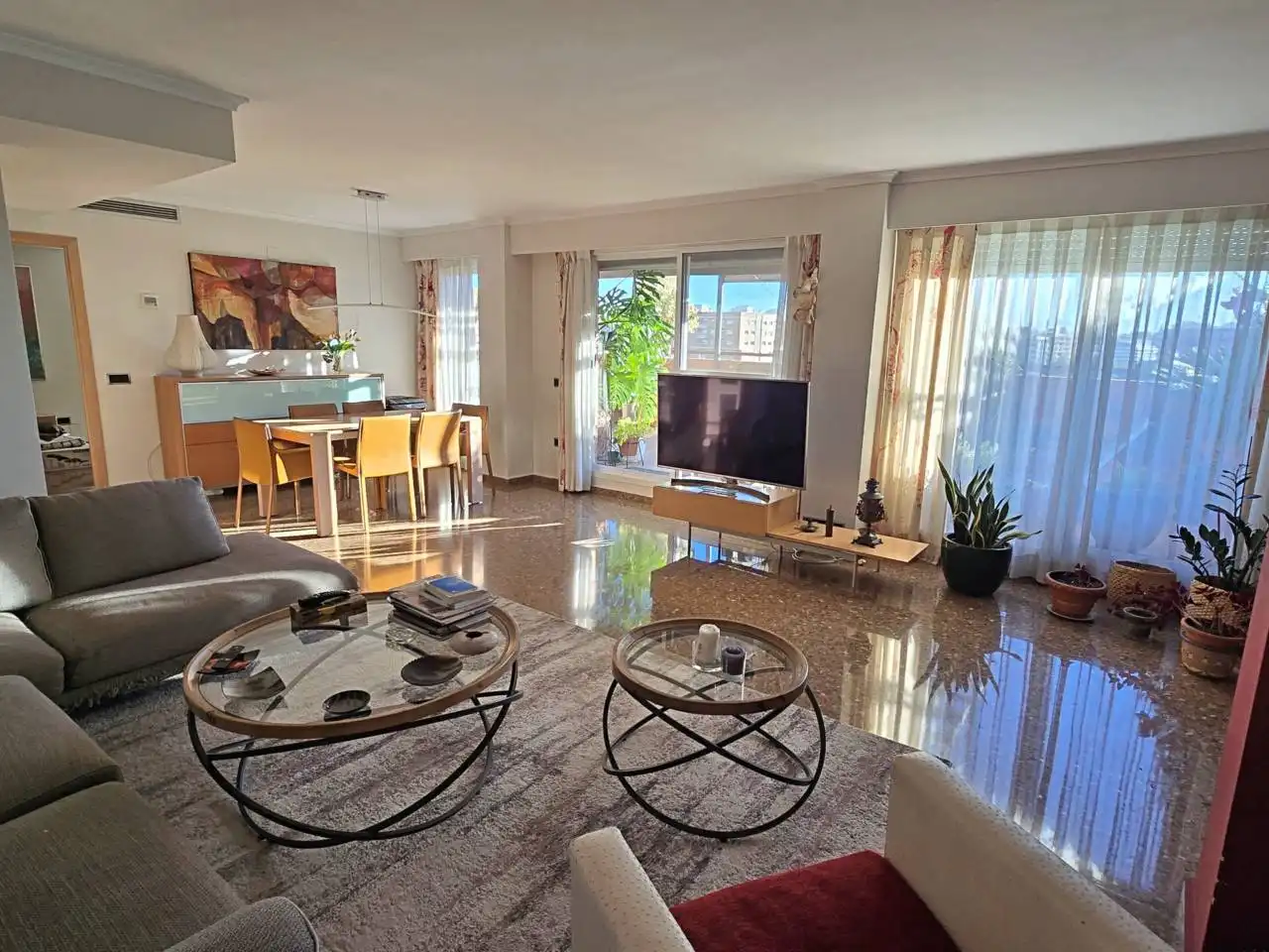 Wohnzimmer von Dachboden zum Verkauf in Valencia mit Klimaanlage, Heizung und Terrasse