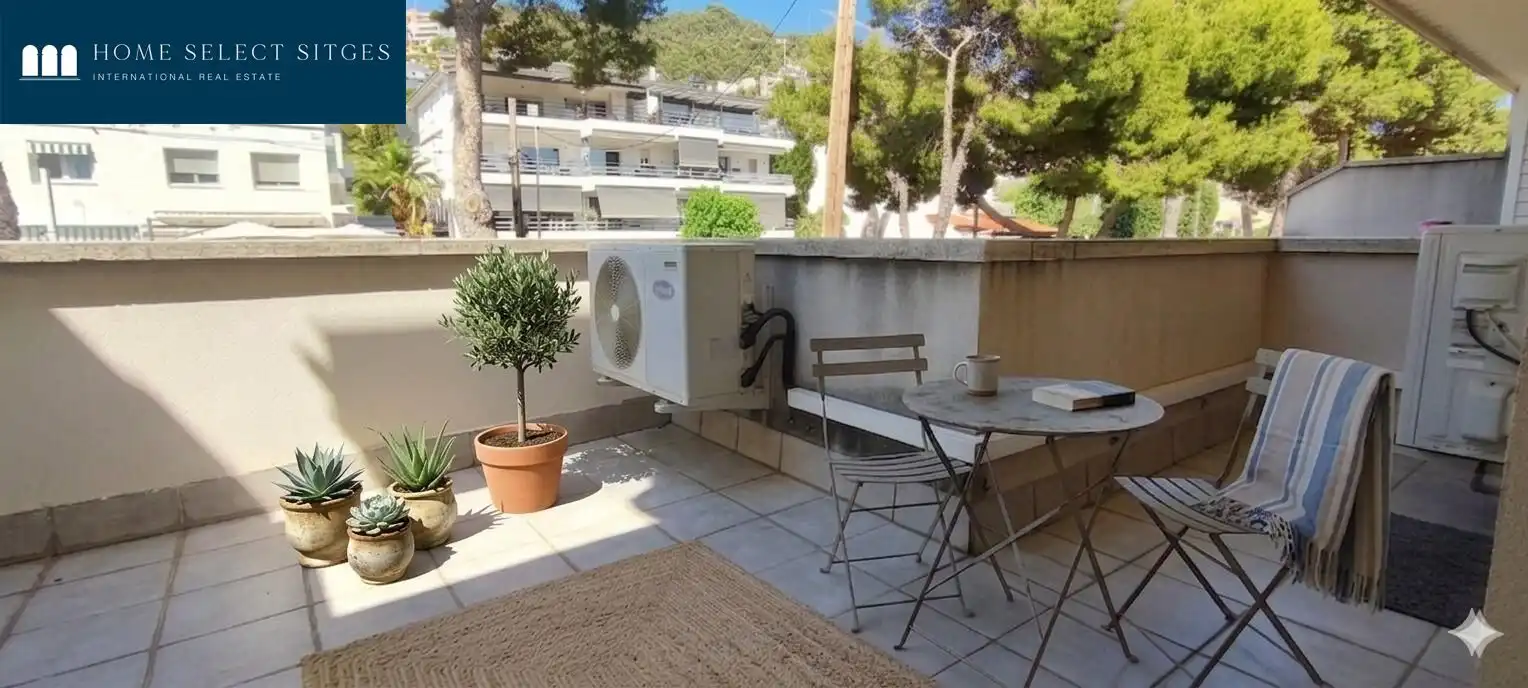 Terrassa de Casa adosada en venda en Sitges amb Aire condicionat, Calefacció i Parquet