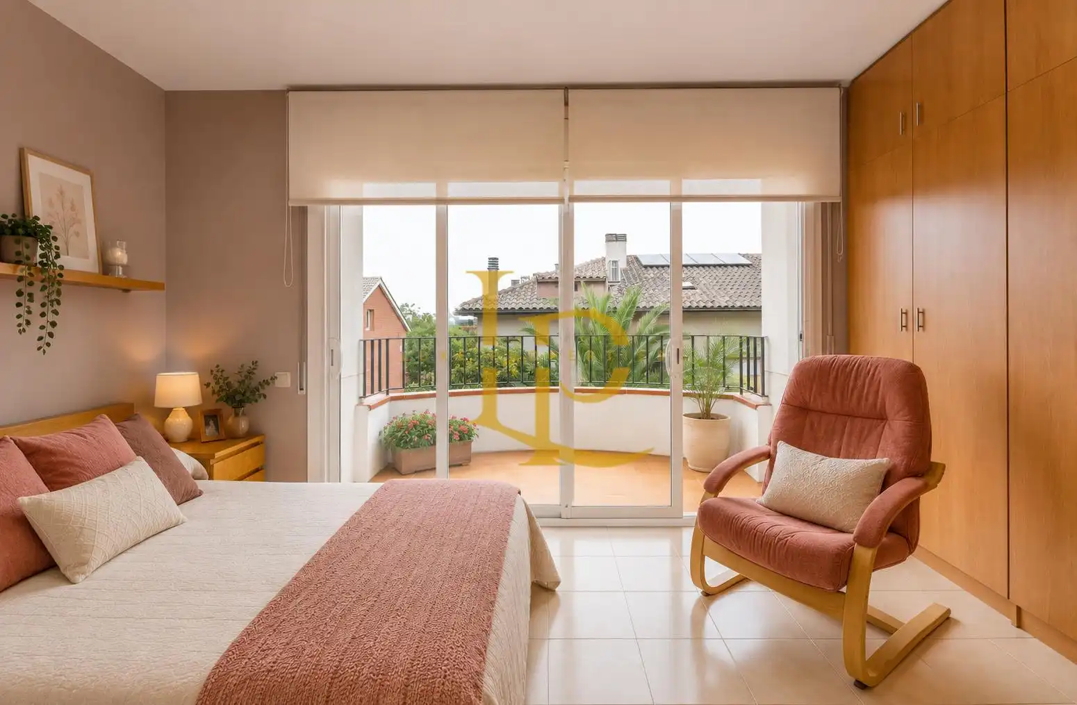 Habitación de Casa adosada en venta en Sant Cugat del Vallès con Aire acondicionado, Calefacción y Jardín privado