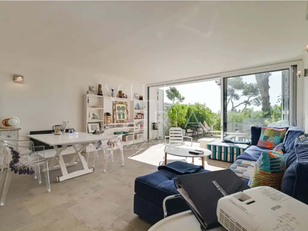 Wohnzimmer von Wohnungen zum Verkauf in Calonge i Sant Antoni mit Klimaanlage, Privatgarten und Terrasse