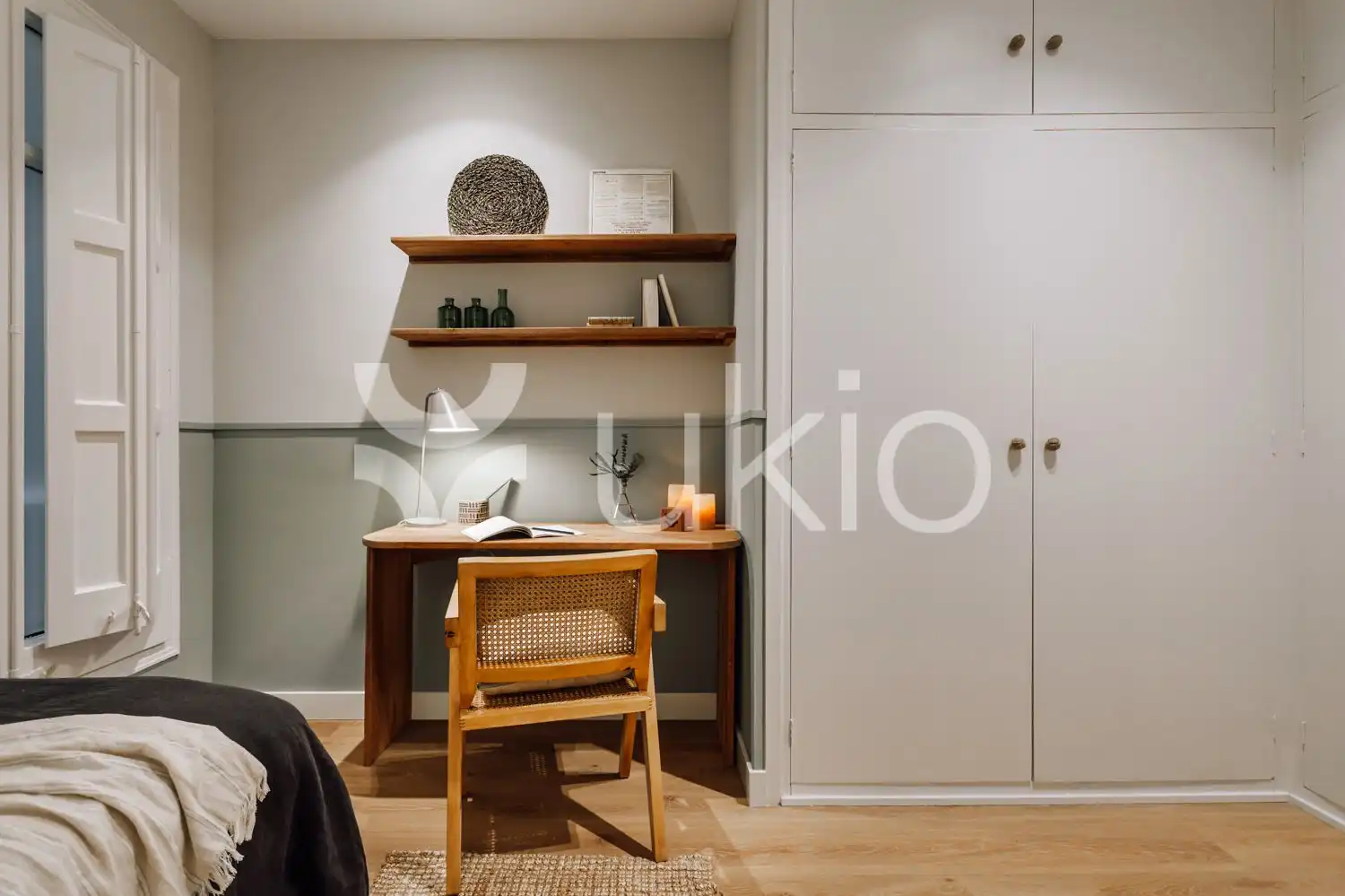 Schlafzimmer von Wohnungen zur Miete in Barcelona mit Klimaanlage, Heizung und Möbliert