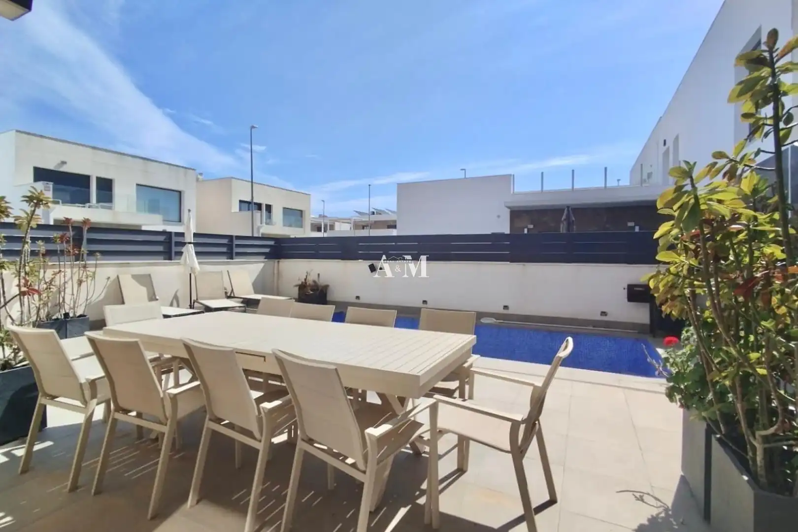 Terraza de Casa o chalet de alquiler en Daya Vieja con Aire acondicionado, Calefacción y Jardín privado