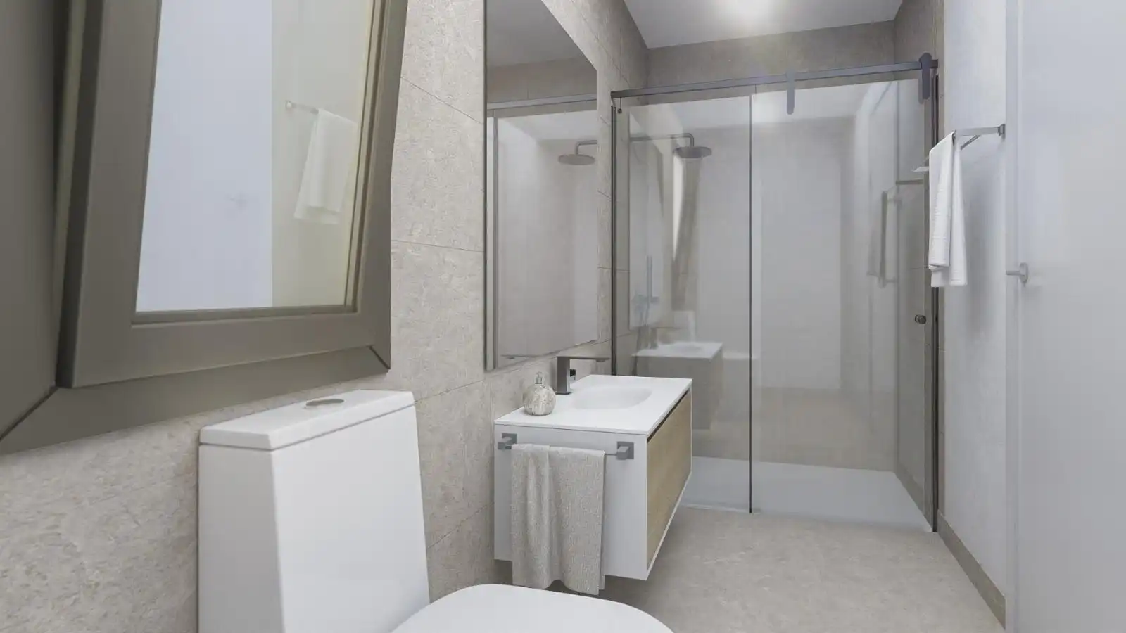 Bathroom of Flat for sale in Mijas  with Air Conditioner, Heating and Terrace