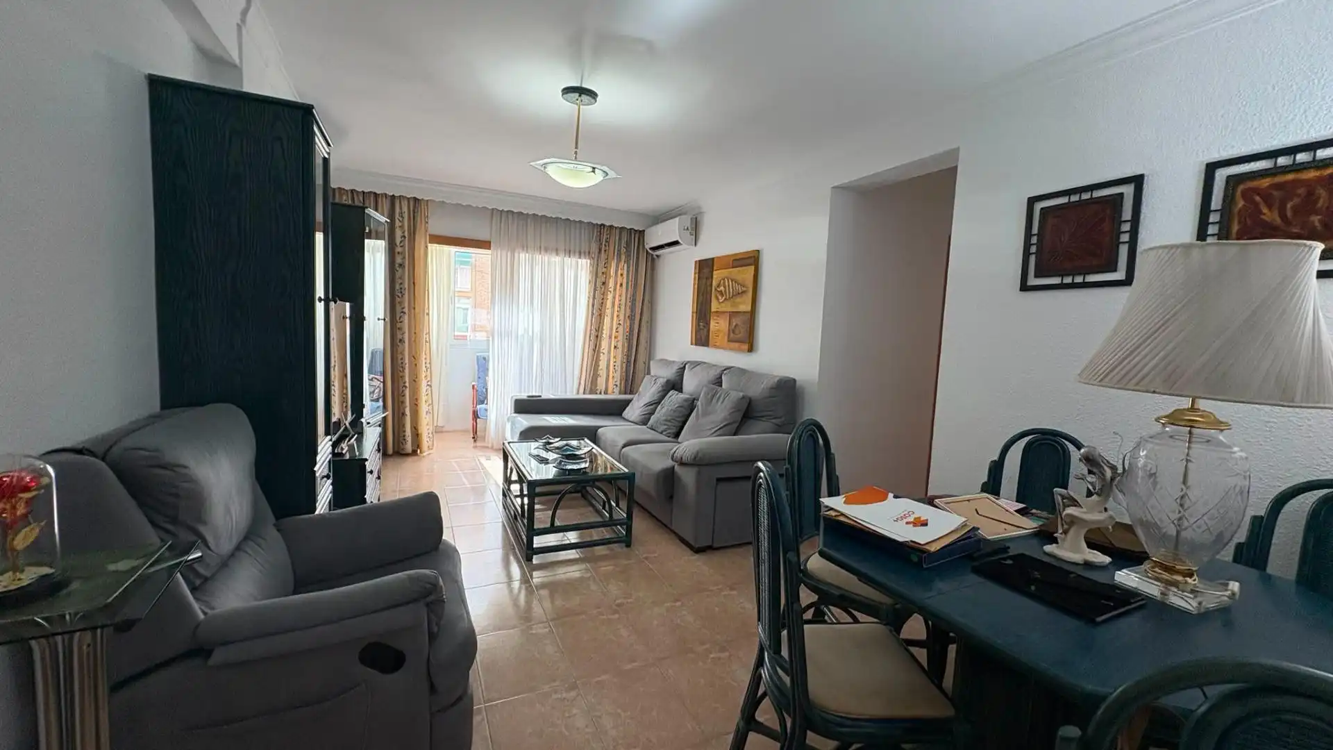 Sala de estar de Piso en venta en Málaga con Aire acondicionado, Terraza y Amueblado