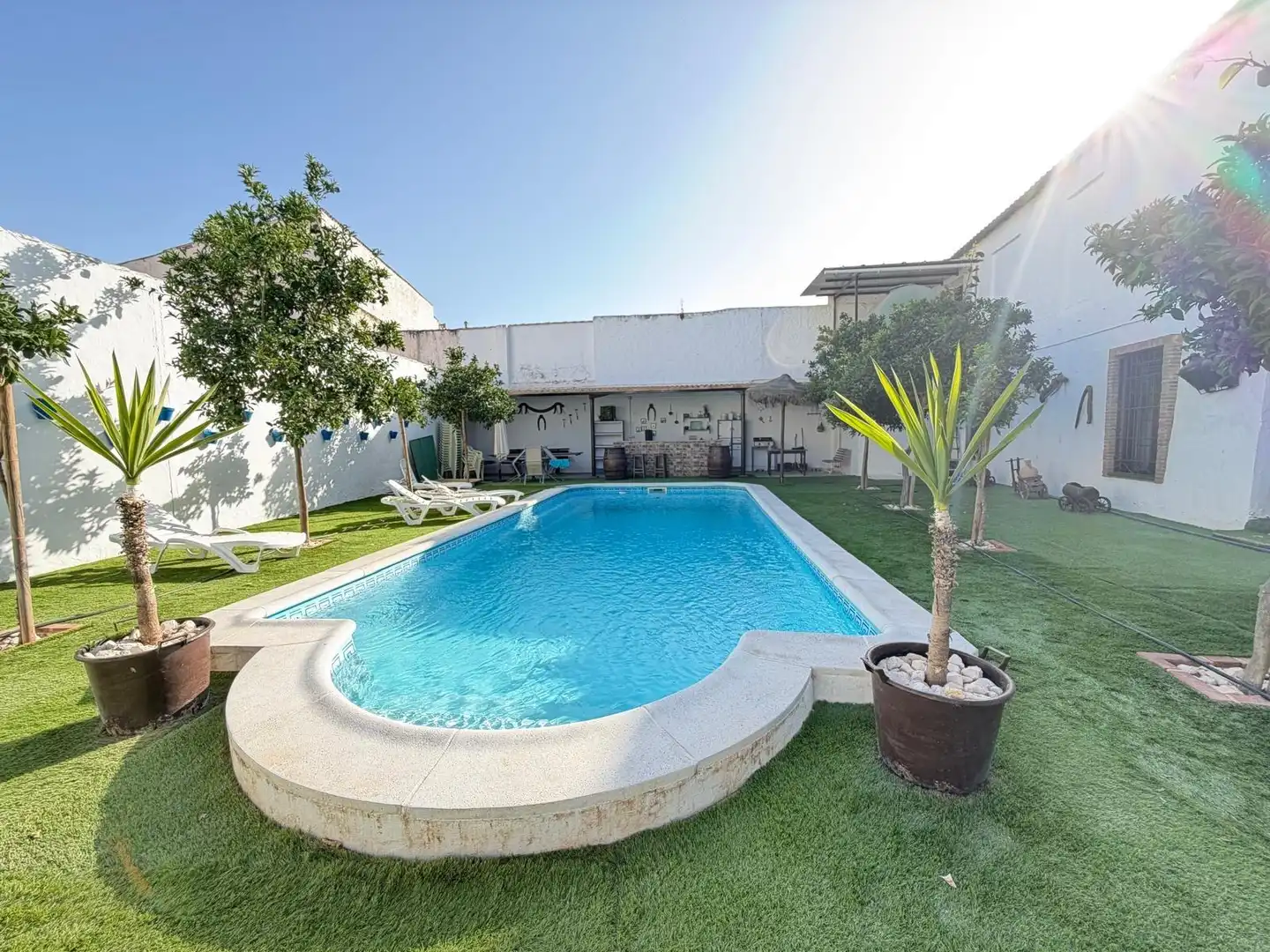 Piscina de Finca rústica en venda en Alameda amb Jardí privat, Piscina i Moblat