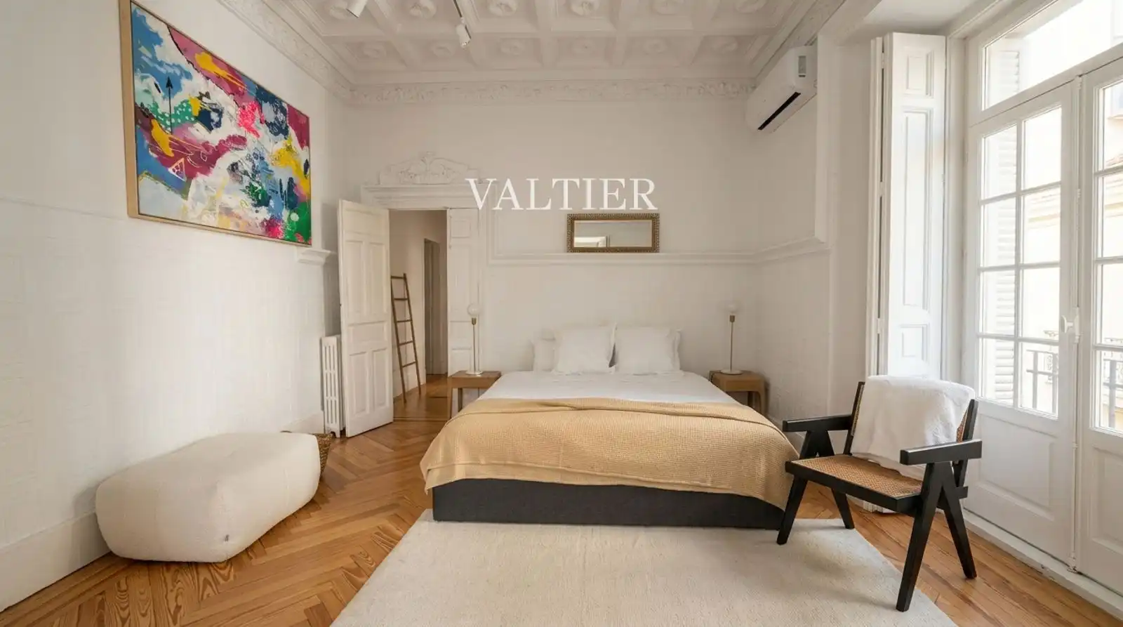 Bedroom of Flat for rent in Madrid  with Air Conditioner, Heating and Terrace