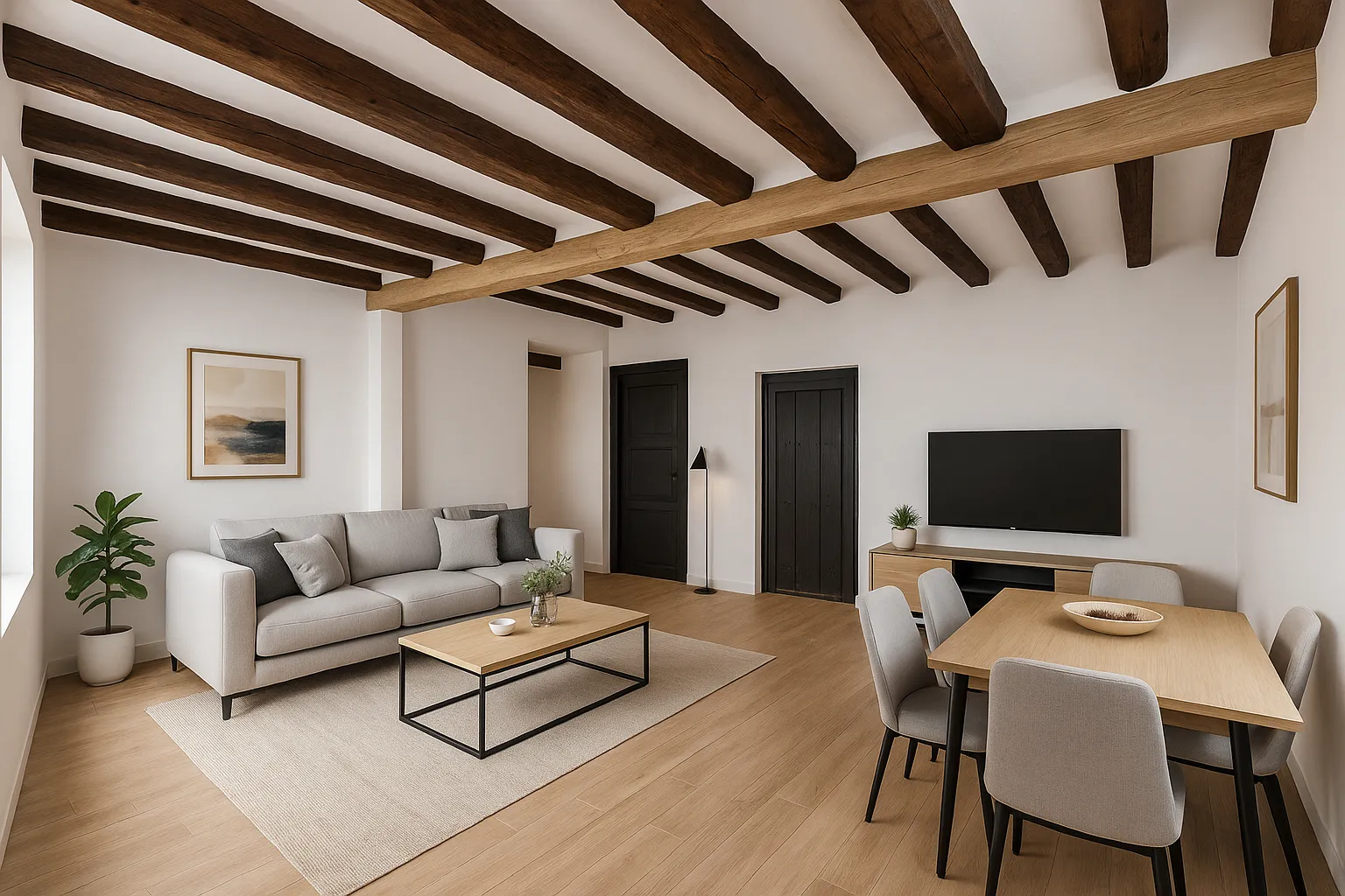 Living room of Houses for sale in Almonacid de la Sierra  with Balcony