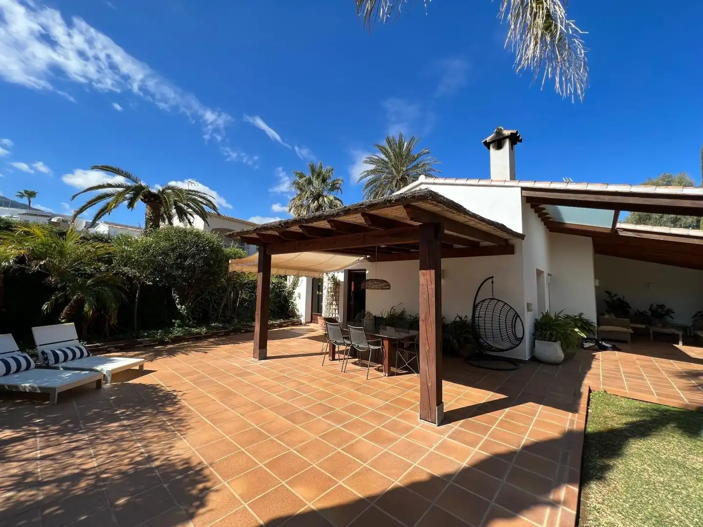 Terrace of Single-family semi-detached for rent in Dénia  with Air Conditioner, Private garden and Terrace