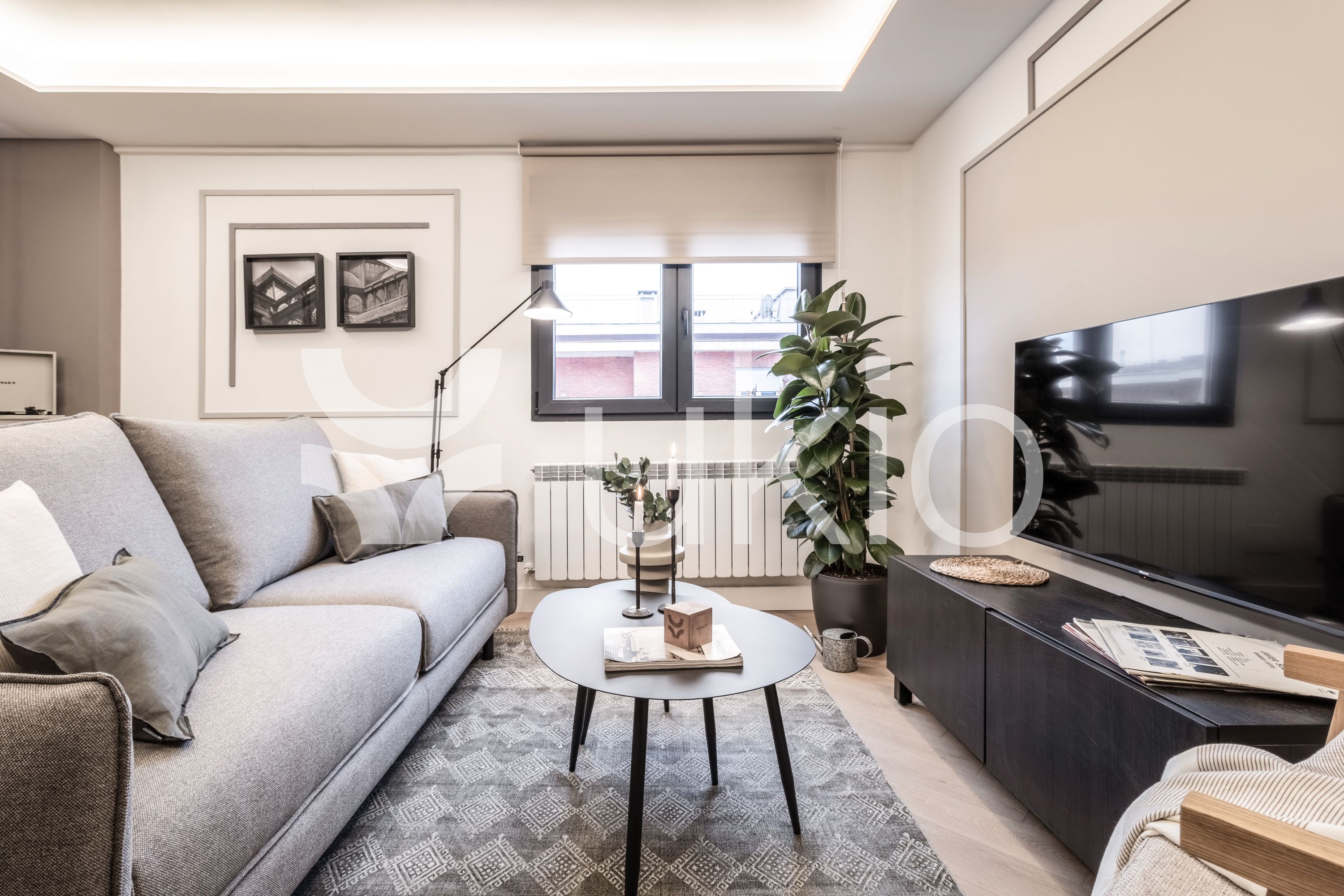 Living room of Flat to rent in  Madrid Capital  with Air Conditioner, Heating and Furnished