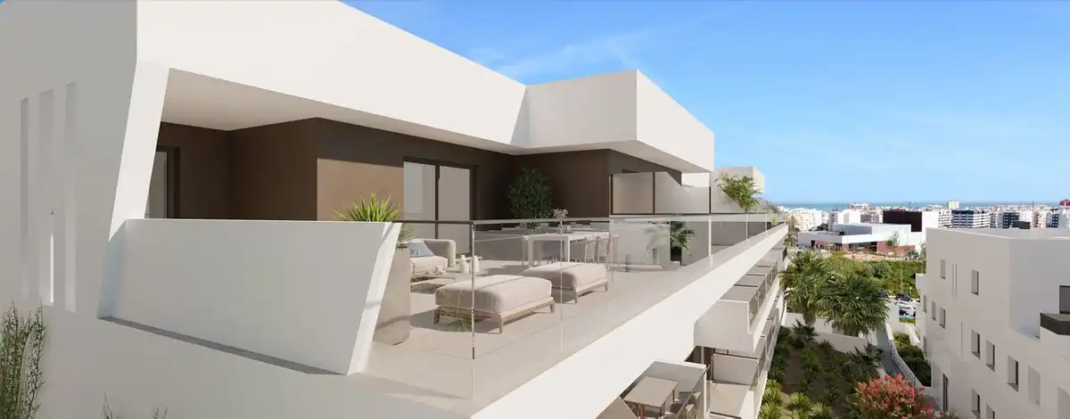 Terraza de Apartamento en venta en Estepona con Aire acondicionado, Terraza y Trastero