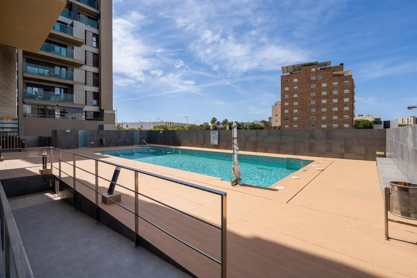 Swimming pool of Flat for sale in Almería  with Air Conditioner, Terrace and Storage room