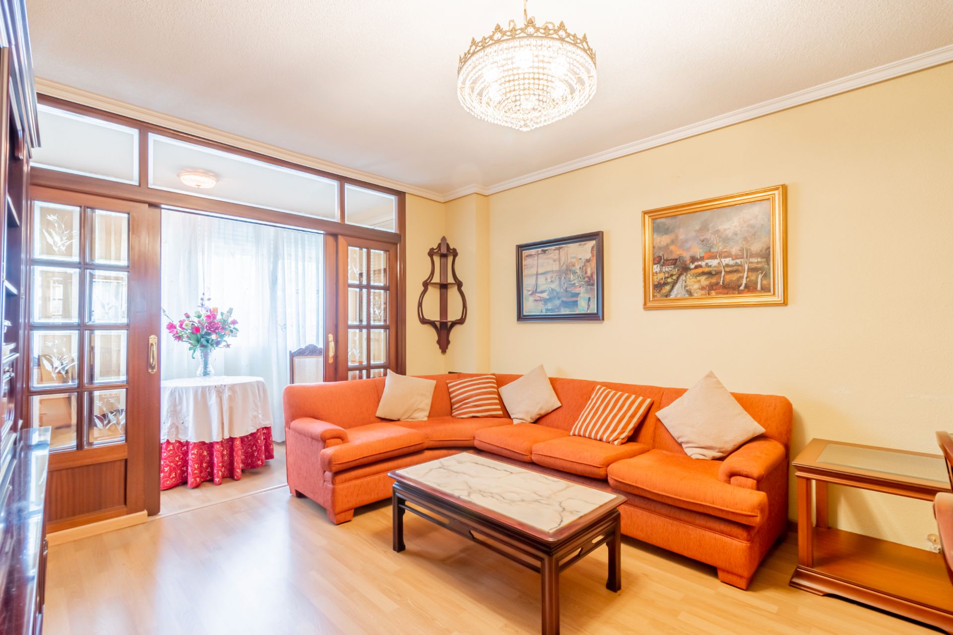 Living room of Flat for sale in  Madrid Capital  with Heating