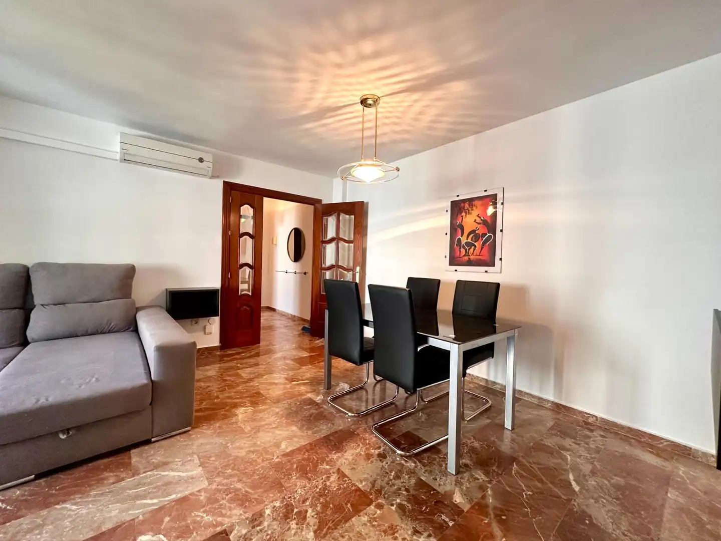 Dining room of Flat for rent in Granada  with Air Conditioner, Heating and Terrace