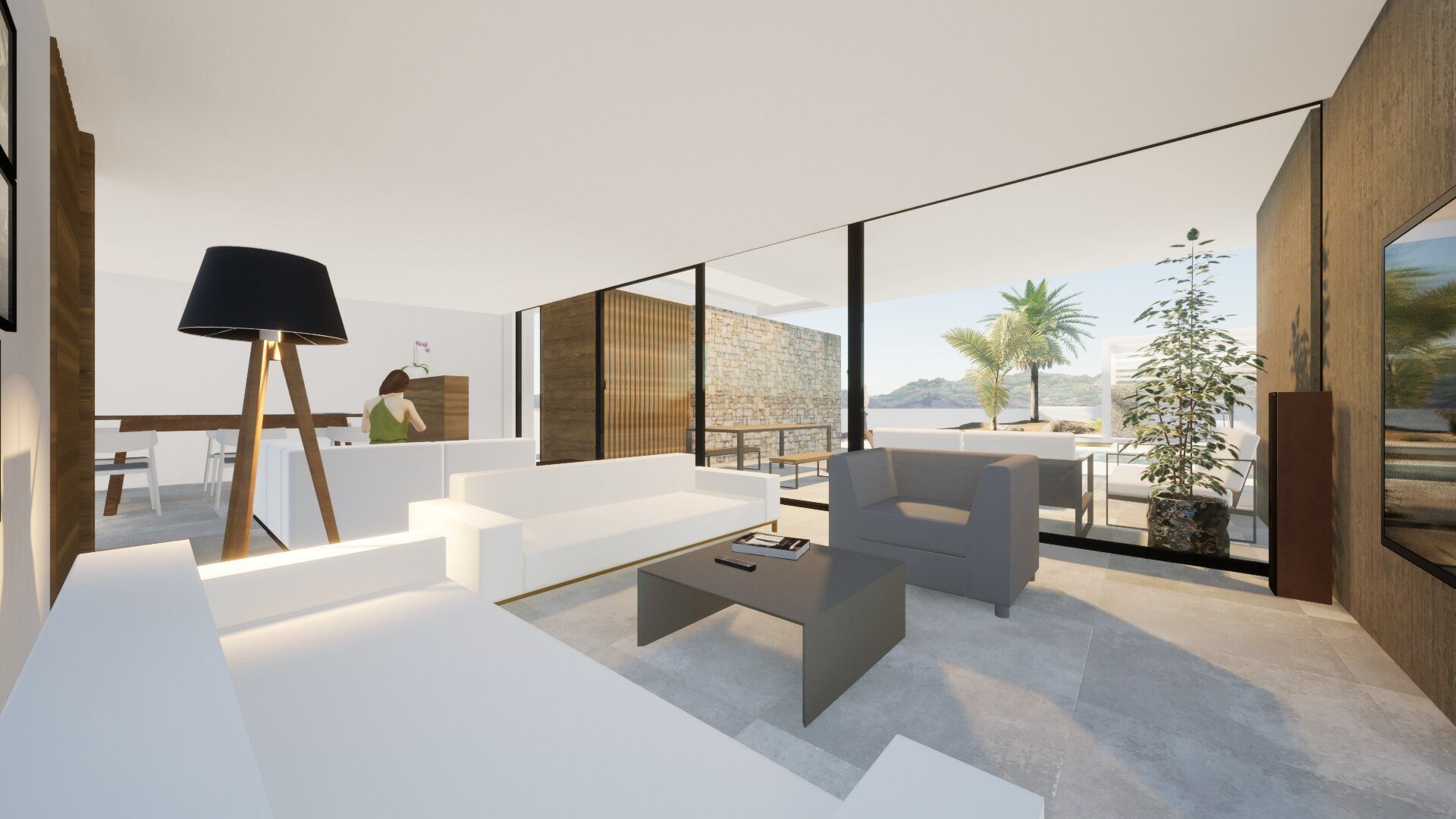 Living room of House or chalet for sale in La Oliva  with Terrace and Swimming Pool