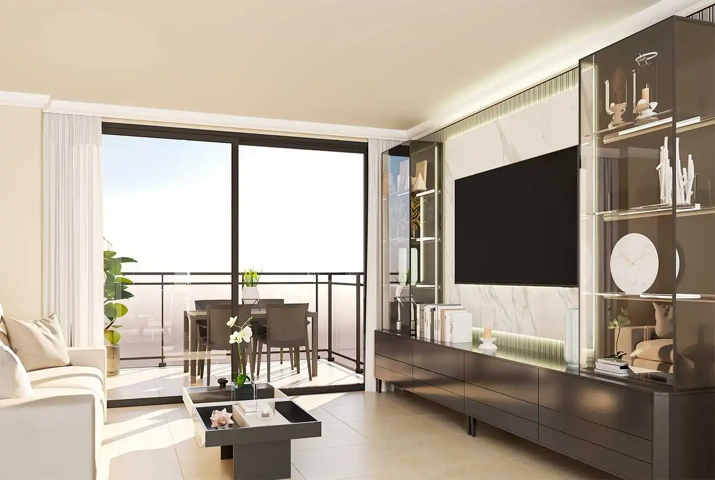 Living room of Flat for sale in Borriol  with Air Conditioner, Heating and Terrace