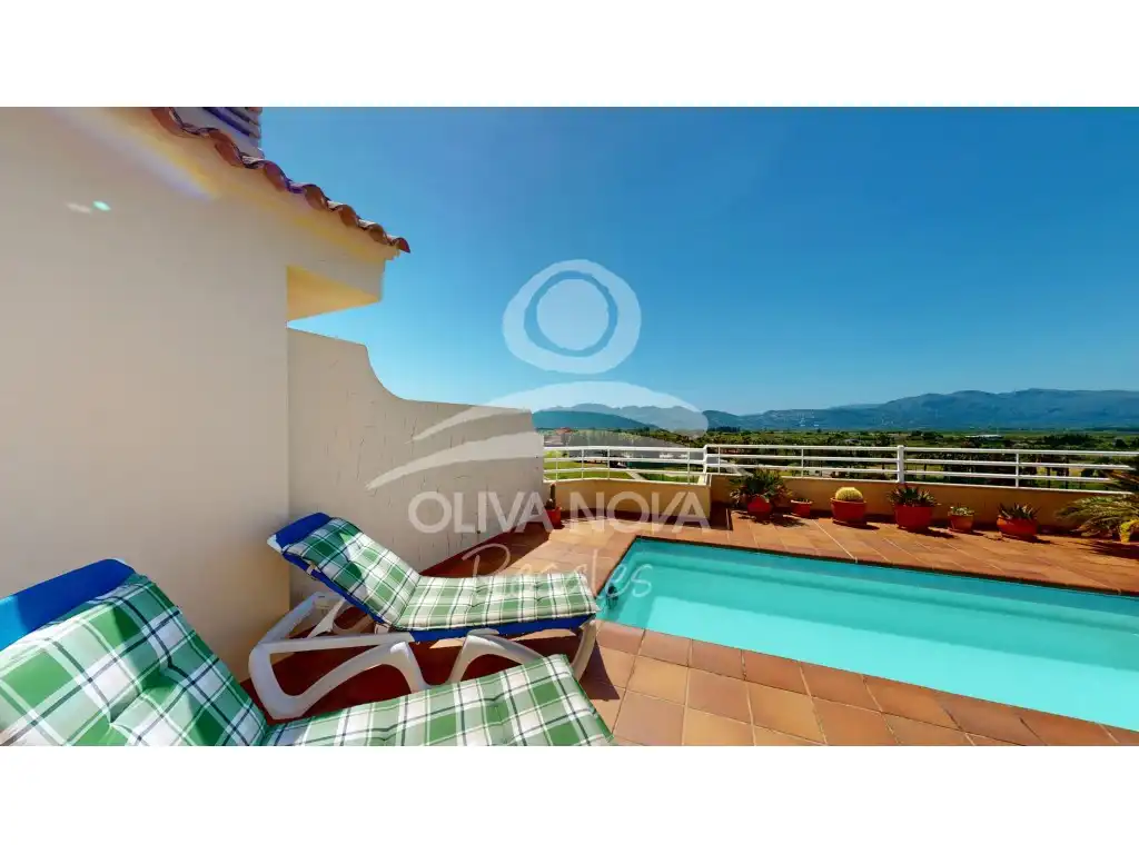 Terrace of Attic for sale in Oliva  with Terrace, Swimming Pool and Furnished