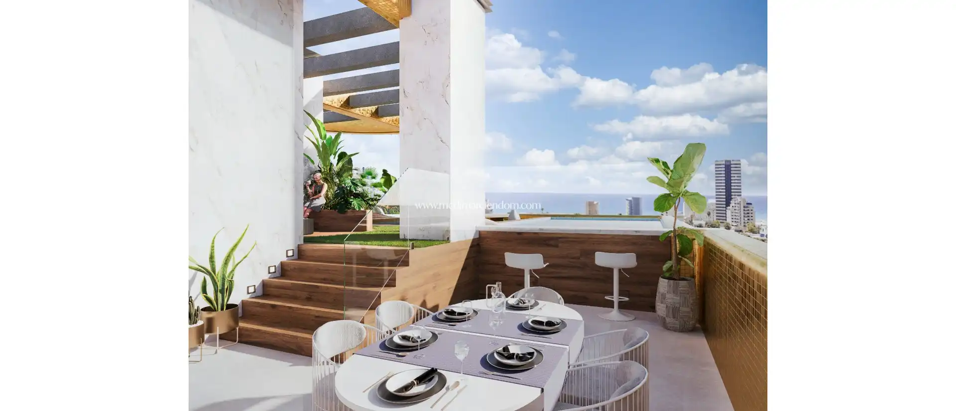 Terrasse von Wohnung zum Verkauf in Calpe / Calp mit Terrasse