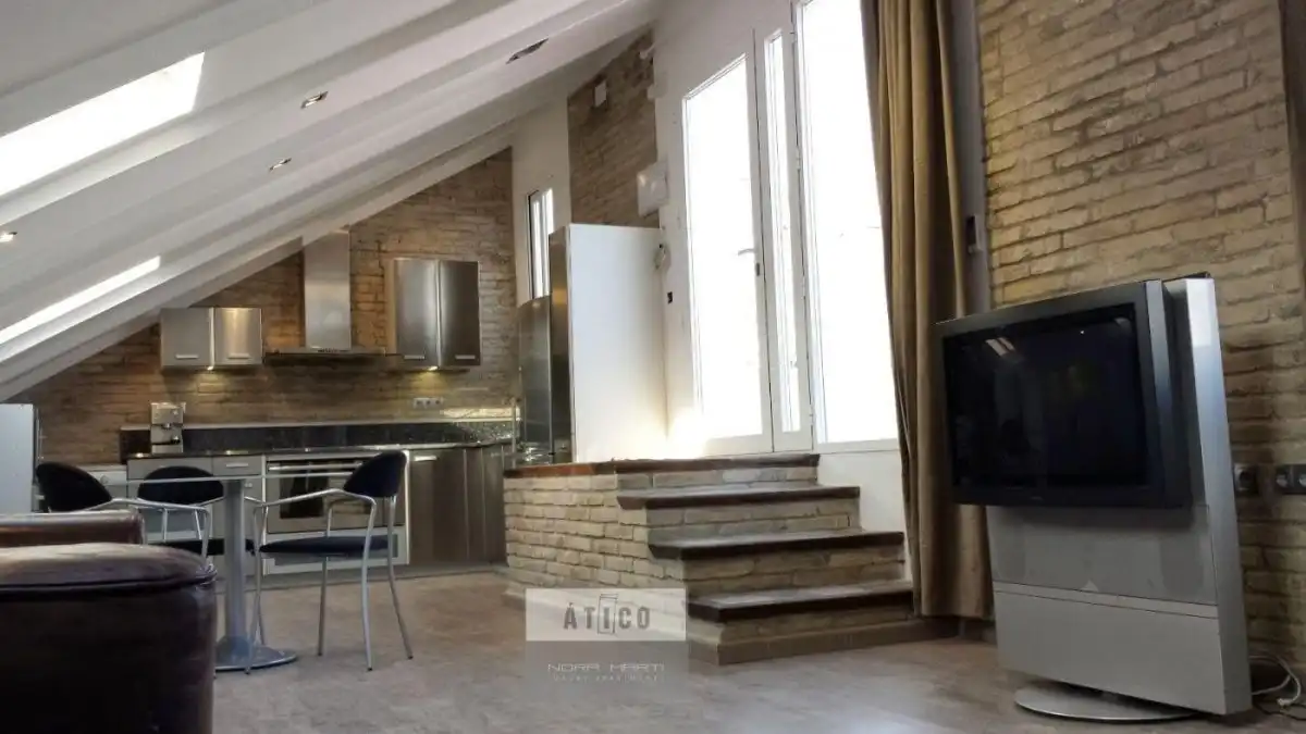 Küche von Loft zur Miete in Barcelona mit Klimaanlage, Heizung und Privatgarten