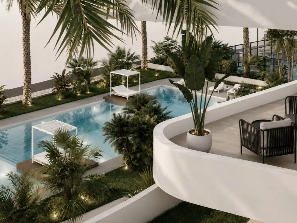Terrassa de Apartament en venda en Finestrat amb Piscina