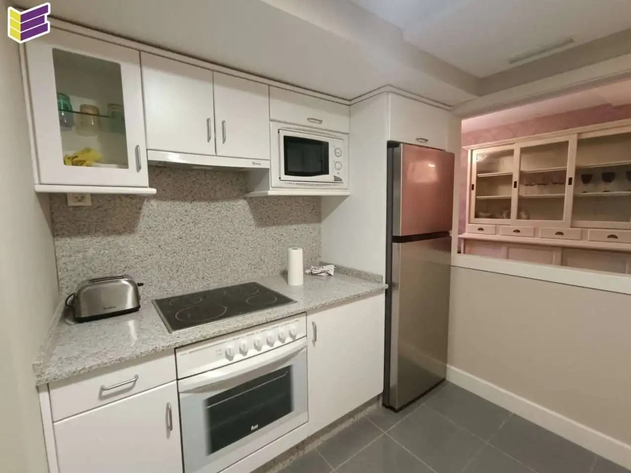 Cocina de Dúplex en venta en Mondariz-Balneario con Aire acondicionado, Parquet y Trastero