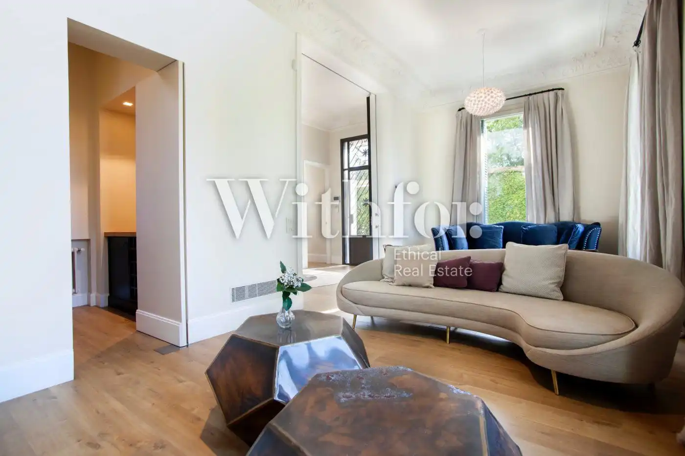 Living room of Houses for rent in Barcelona  with Air Conditioner, Heating and Private garden