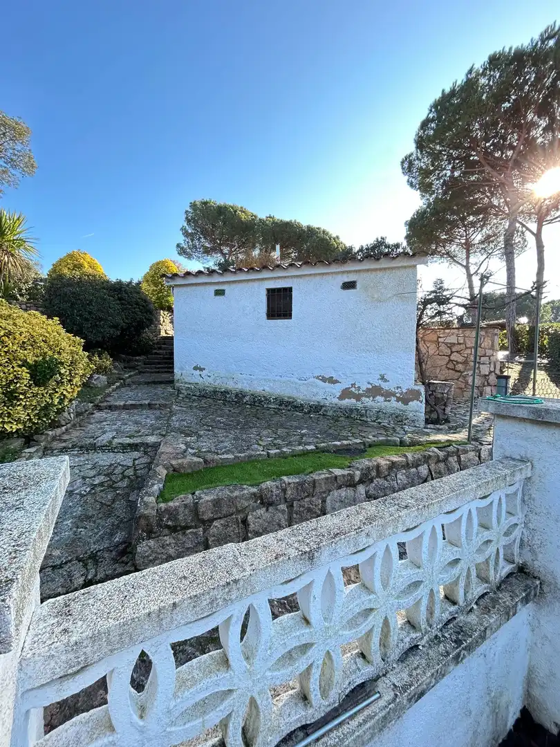 Vista exterior de Casa o chalet en venta en Santa Coloma de Farners con Calefacción, Jardín privado y Terraza