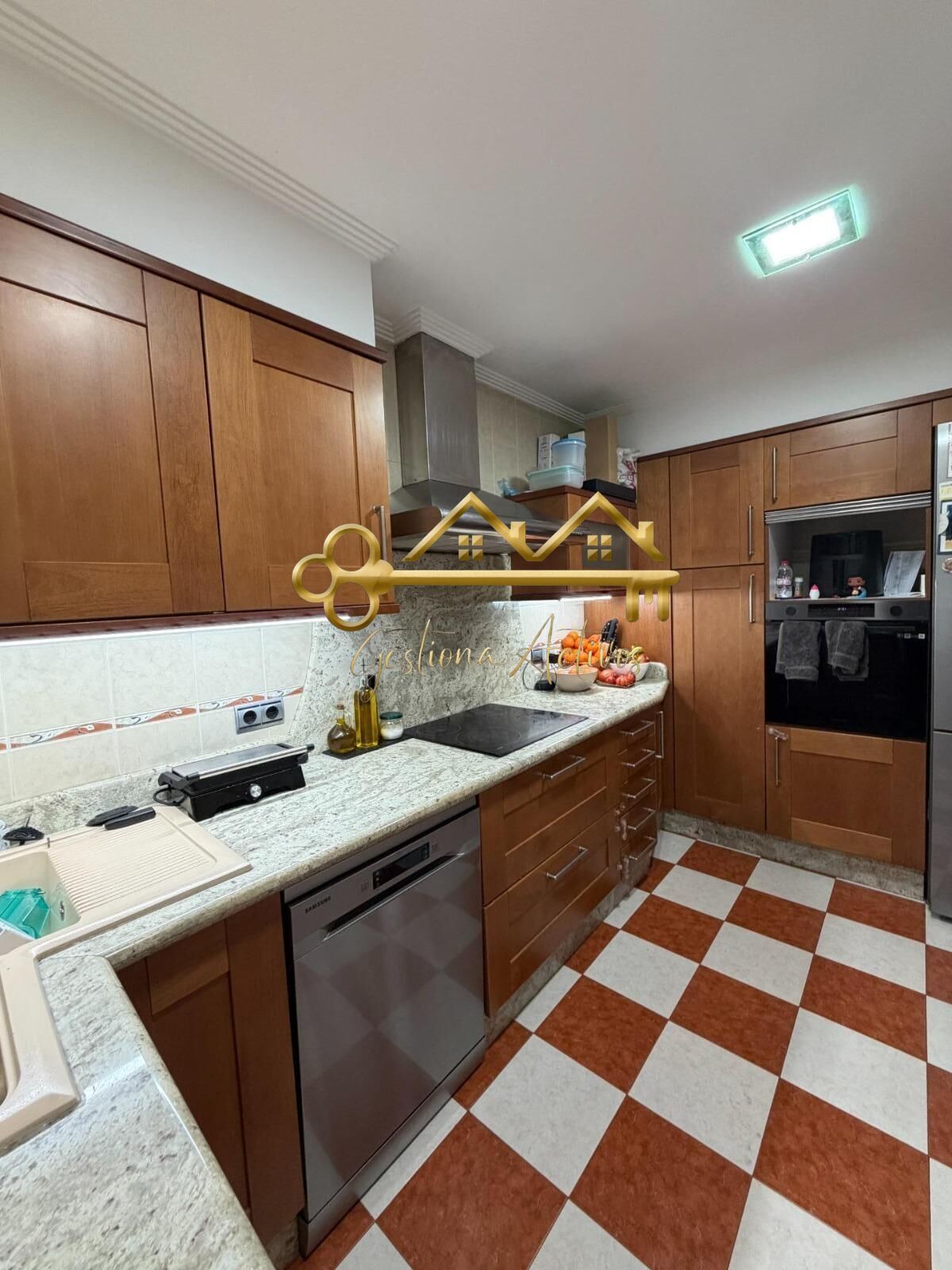 Kitchen of Flat for sale in Ontinyent  with Air Conditioner, Terrace and Furnished