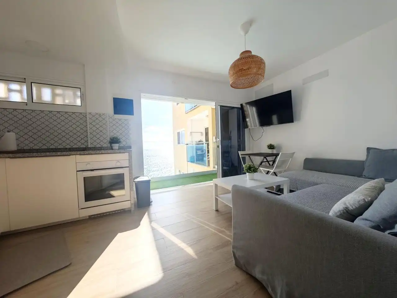 Wohnzimmer von Wohnung zur Miete in San Bartolomé de Tirajana mit Terrasse, Möbliert und Balkon