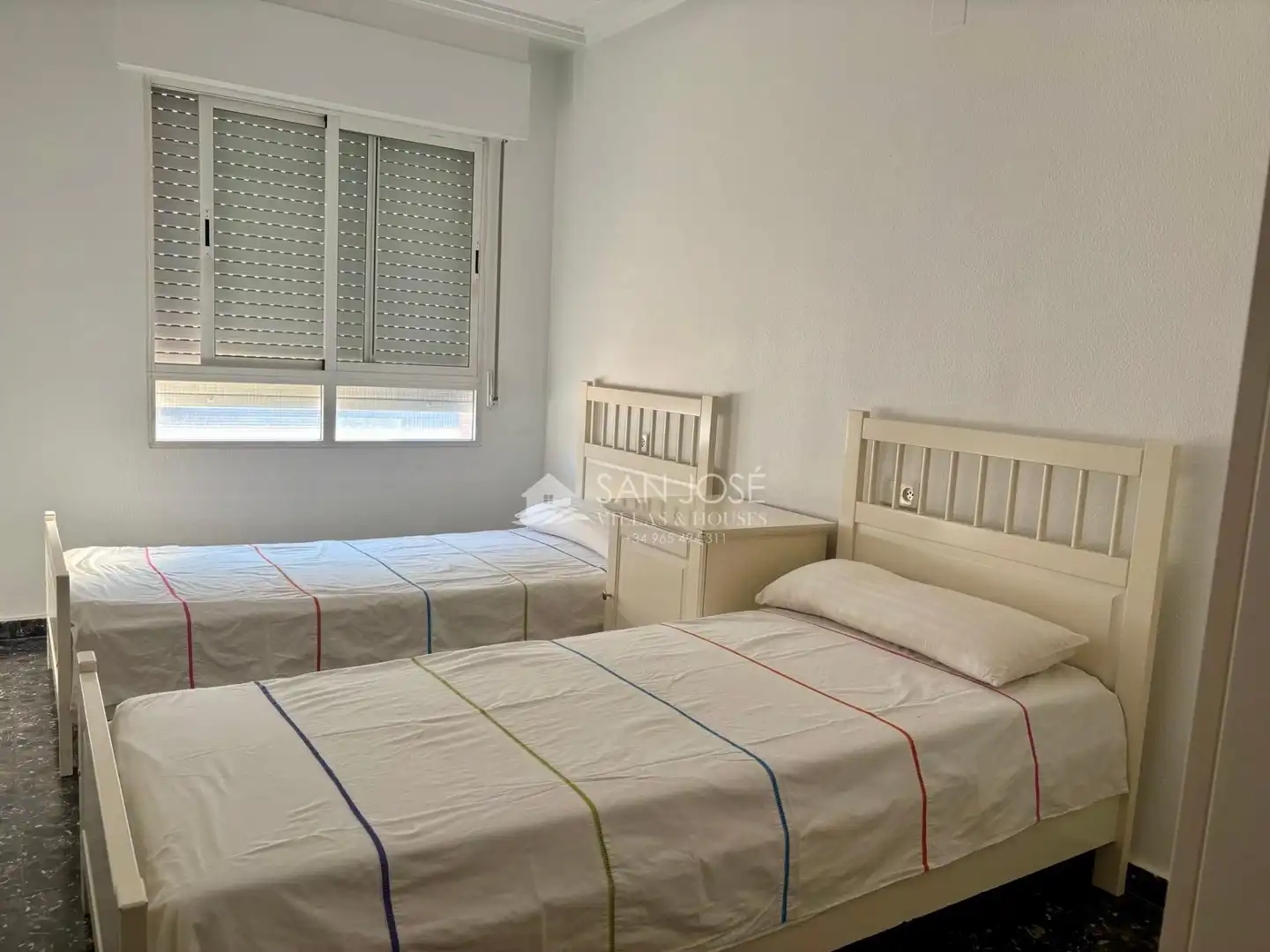 Schlafzimmer von Wohnung zur Miete in Aspe mit Klimaanlage, Möbliert und Balkon