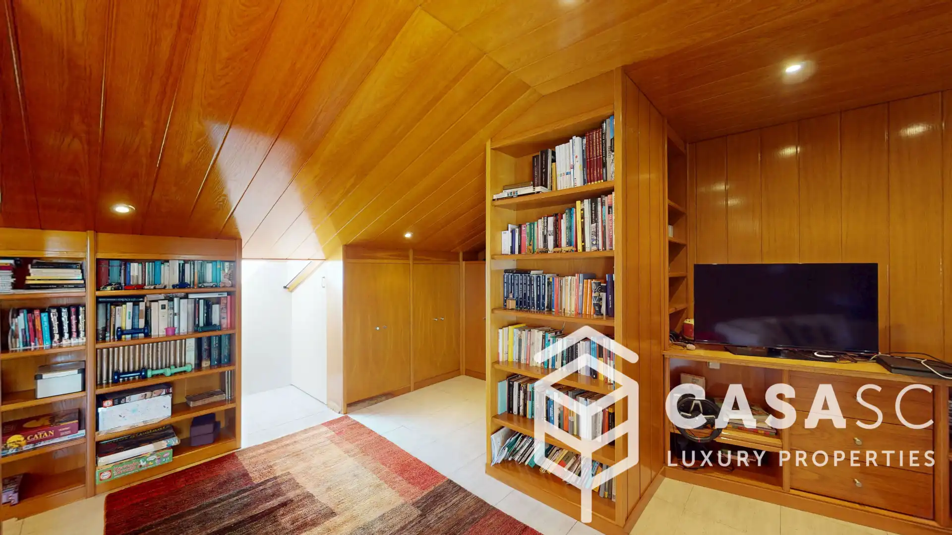 Living room of Attic for sale in Sant Cugat del Vallès  with Air Conditioner, Heating and Parquet flooring
