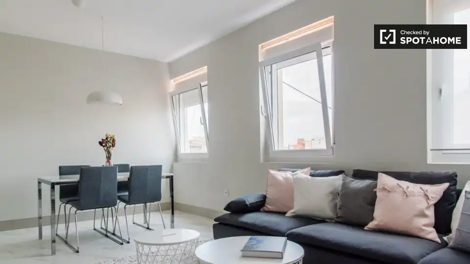 Sala de estar de Piso de alquiler en Valencia con Aire acondicionado, Calefacción y Amueblado