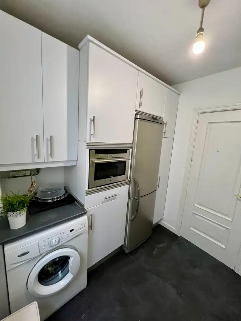 Cuina de Apartament de lloguer en Madrid amb Aire condicionat i Calefacció