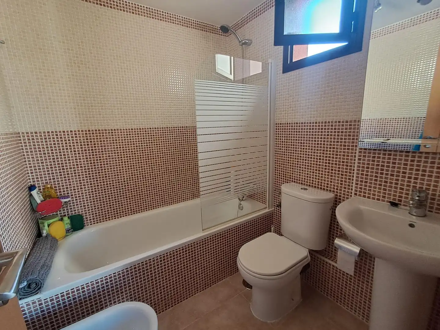 Badezimmer von Dachboden zum Verkauf in Águilas mit Klimaanlage, Heizung und Privatgarten