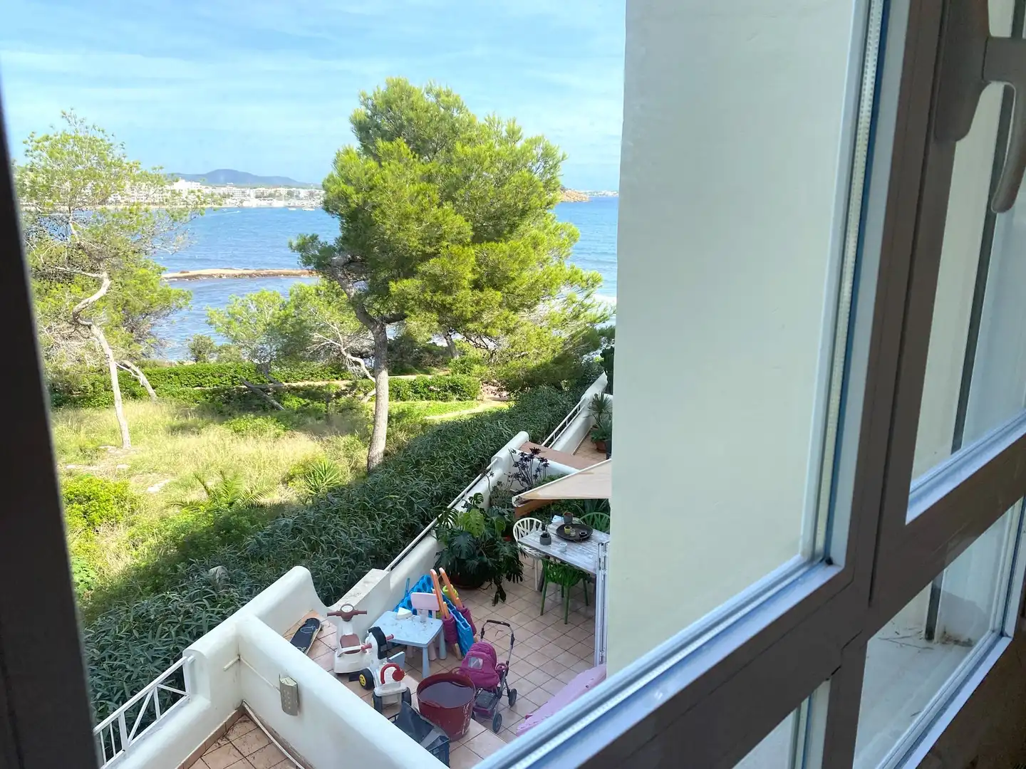 Terraza de Casa adosada en venta en Santa Eulària des Riu con Aire acondicionado, Calefacción y Jardín privado