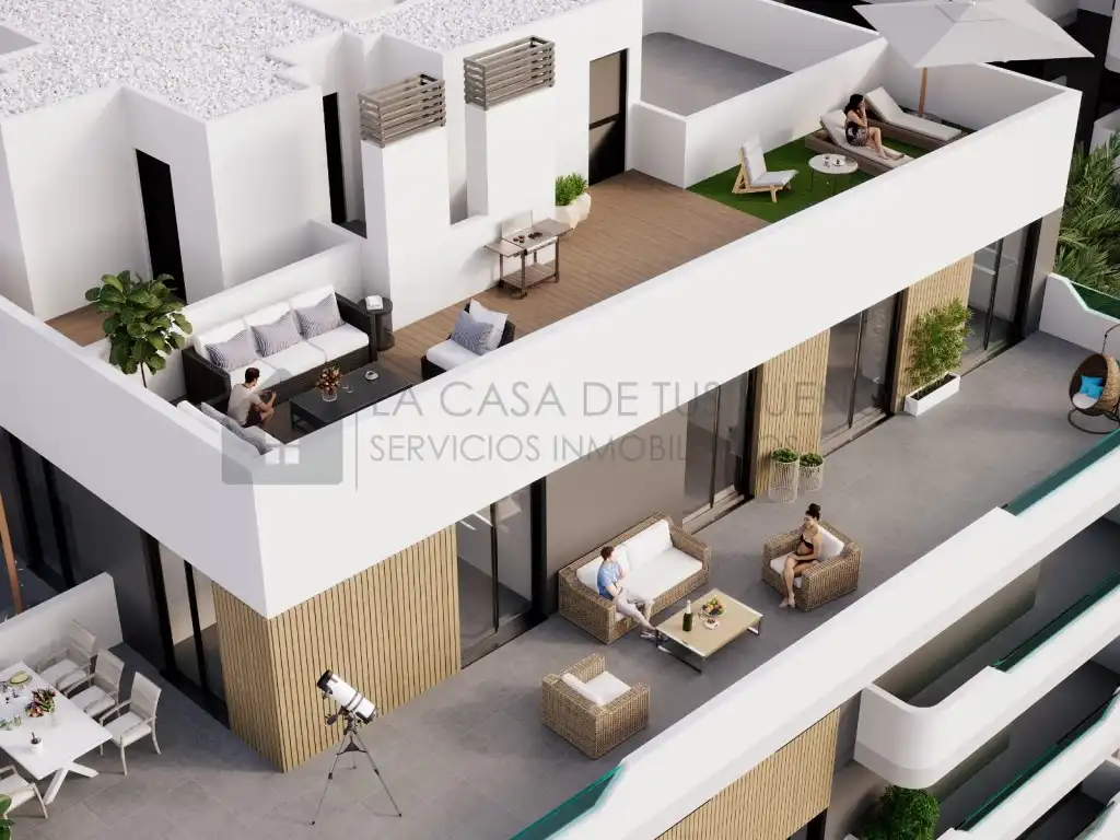 Terrassa de Apartament en venda en Santa Pola amb Jardí privat, Terrassa i Piscina