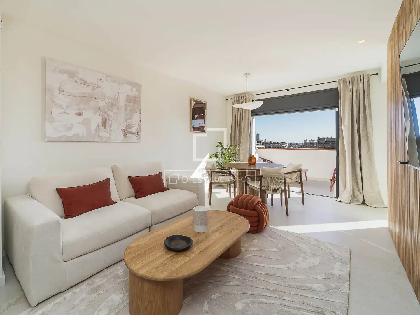 Living room of Flat for sale in Barcelona  with Air Conditioner, Heating and Parquet flooring