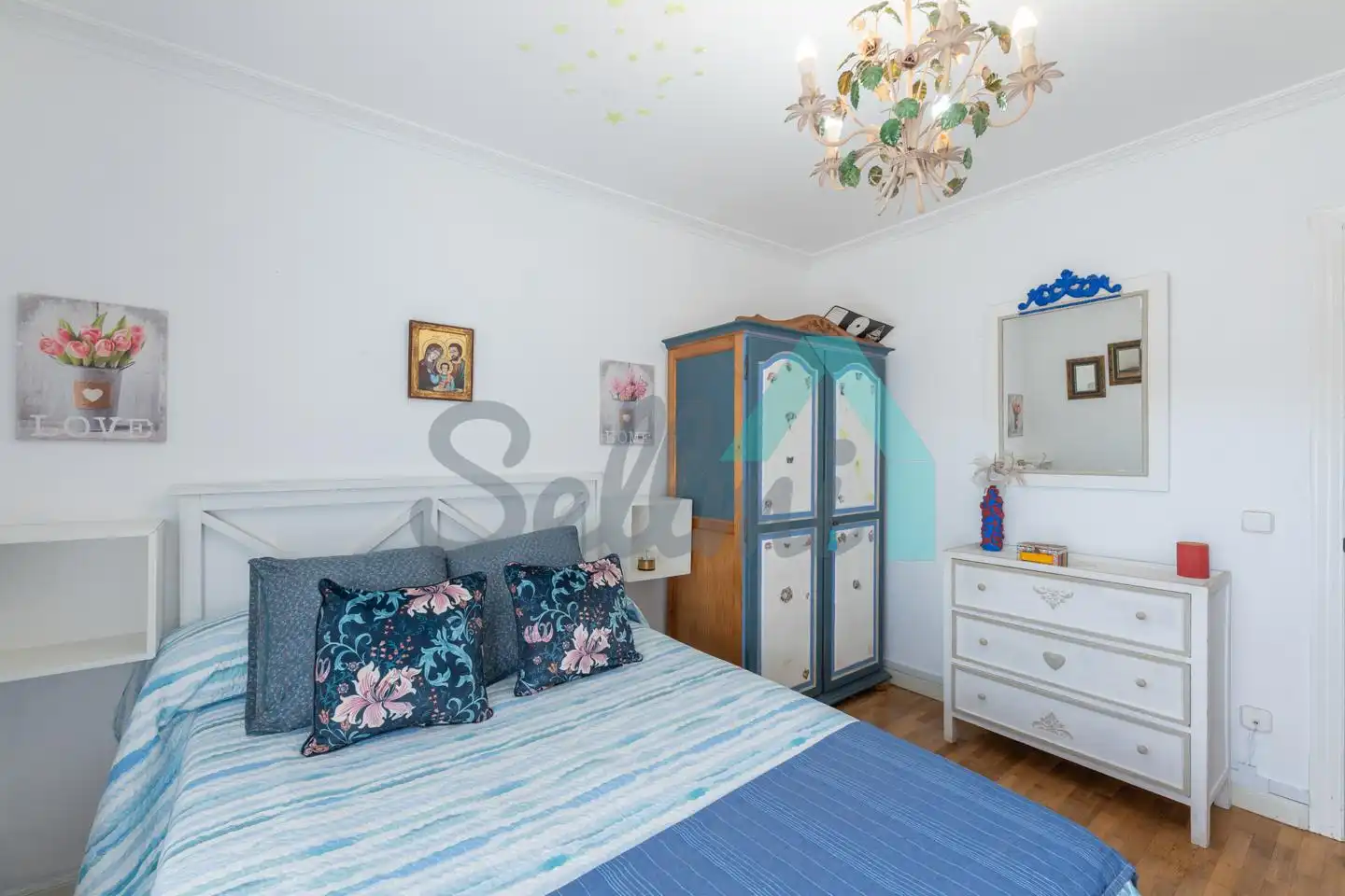 Schlafzimmer von Wohnung zur untervermieten in Siero mit Heizung, Privatgarten und Parkett