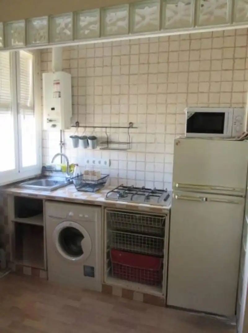 Kitchen of Flat for sale in Madrid  with Private garden and Furnished