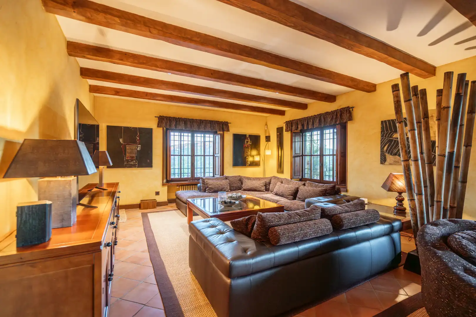 Living room of Houses for sale in Manzanares El Real  with Air Conditioner, Heating and Private garden